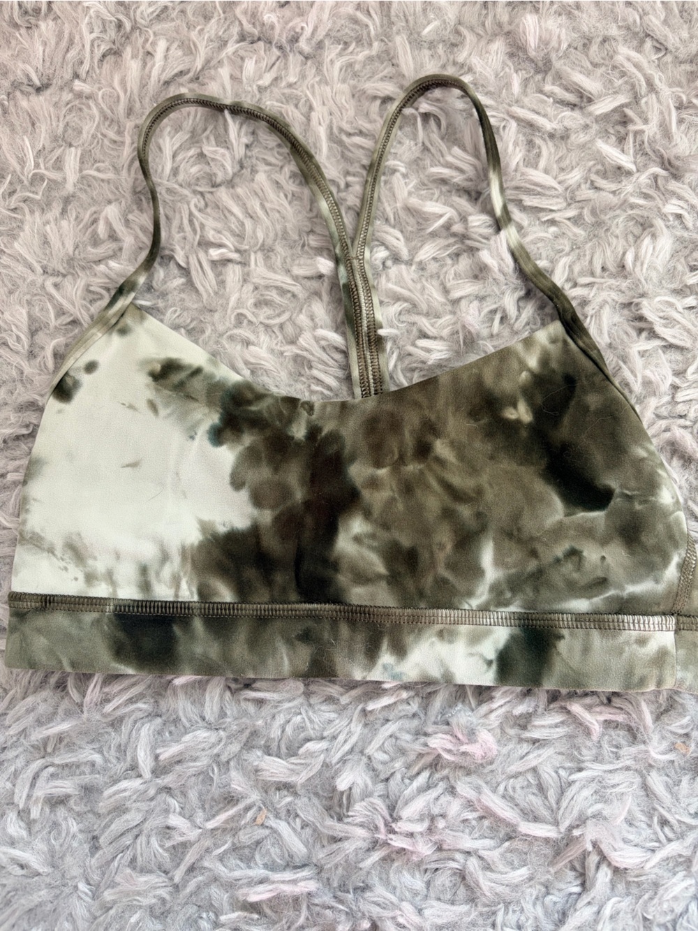 Lululemon Green Tye Die Sports Bra